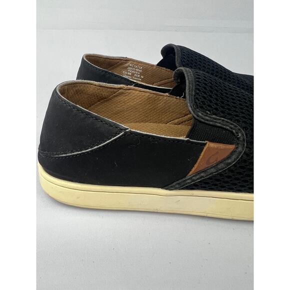 SurfCore OluKai Women’s Pehuea Black Mesh Slip-On Loafers Size 7.5 (EUR 38) - Picture 7 of 15